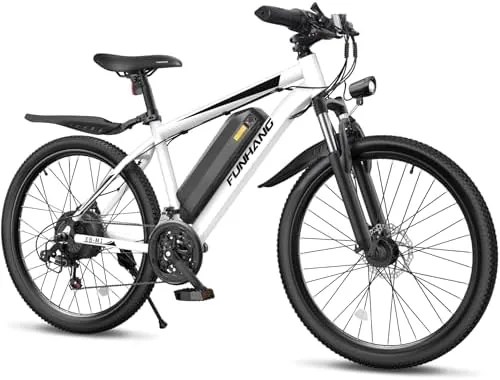 funhang electric bike for adults 1000w peak ebike 50miles electric mountain bike 26 adult electric bicycle with 48v removable battery fenders7 speed front suspension ul 2849 certified