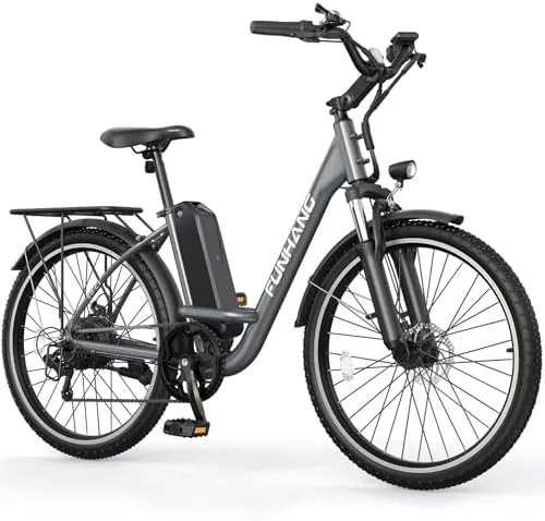 funhang electric bike for adults 26 city cruiser ebike with 1000w peak motor 20mph 50 miles commuter adult electric bicycles with 48v battery adjustable stem 7 speed ul 2849 certified